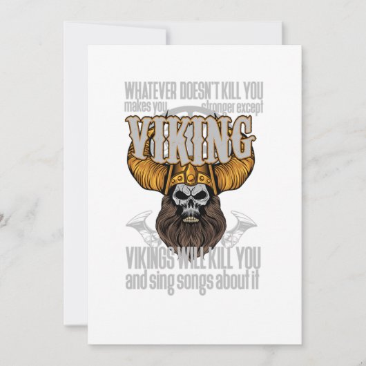 Viking Warrior Nordic Mythology Valhalla Gif Kaart (Voorkant)