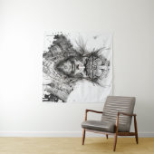 Viking Warrior Portret Schilderen Historisch Stoer Wandkleed (In Situ (horizontaal))