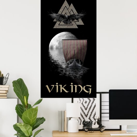 Viking Warrior Poster (Thuiskantoor)