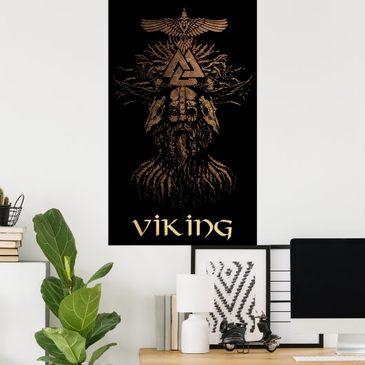 Viking Warrior Poster (Thuiskantoor)