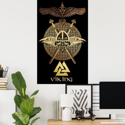 Viking Warrior Poster (Thuiskantoor)