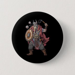 Viking Warrior Ronde Button 5,7 Cm