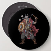 Viking Warrior Ronde Button 6,0 Cm (Voorkant /achterkant)