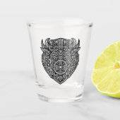 Viking Warrior Shield Shot Glas (Voorkant)