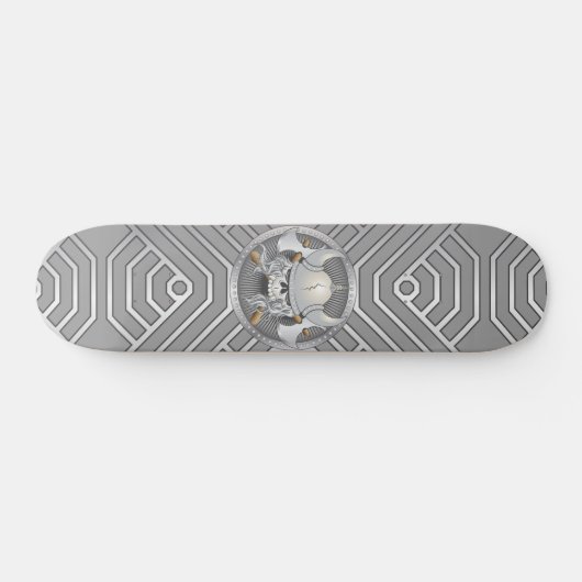 Viking Warrior Skull Persoonlijk Skateboard (Horizontaal)