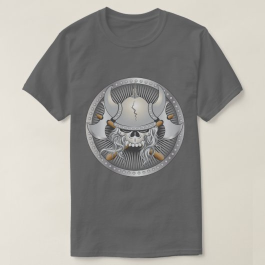 Viking Warrior Skull T-shirt (Design voorkant)