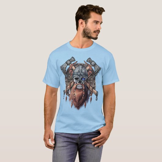 Viking Warrior Skull T-shirt (Voorkant volledig)