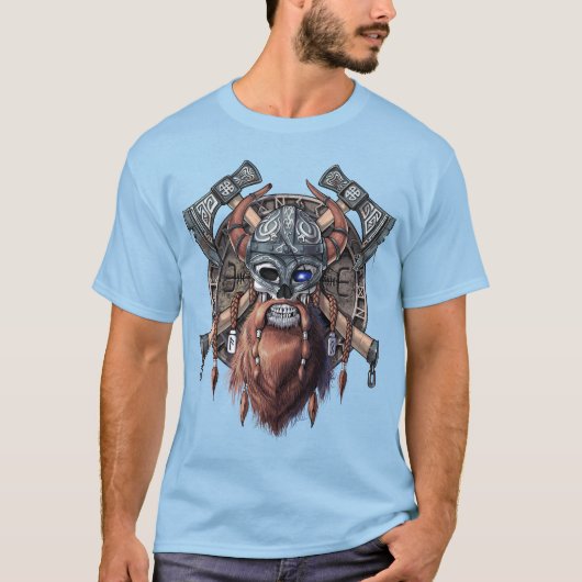 Viking Warrior Skull T-shirt (Voorkant)
