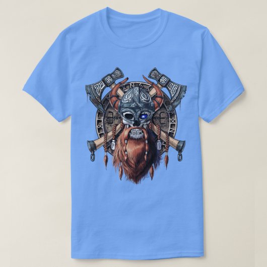 Viking Warrior Skull T-shirt (Design voorkant)