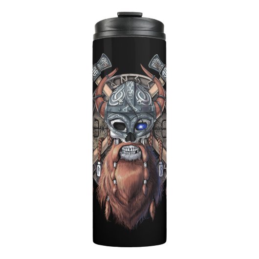 Viking Warrior Skull Thermosbeker (Voorkant)