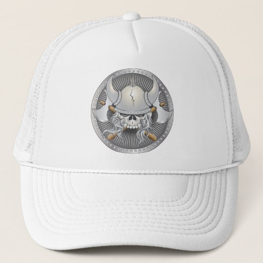 Viking Warrior Skull Trucker Pet (Voorkant)