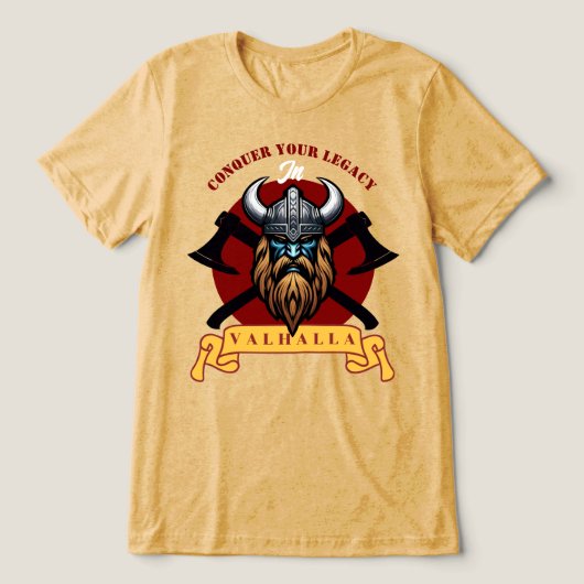 Viking Warrior Tri-Blend Shirt (Design voorkant)