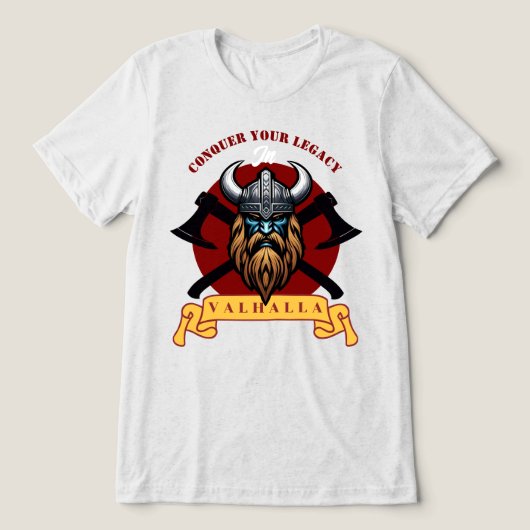 Viking Warrior Tri-Blend Shirt (Design voorkant)