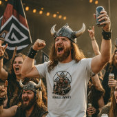 Viking Warrior Valhalla Awaits Valknut Graphic T-shirt