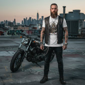 Viking Warrior Valhalla Awaits Valknut Graphic T-shirt