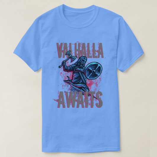 Viking Warrior Valhalla wacht T-shirt (Design voorkant)
