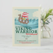 Viking Warrior verjaardagsfeestje Kaart (Staand voorkant)