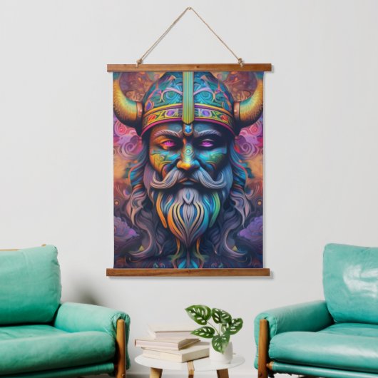 Viking Warrior wandtapijt Hangend Wandkleed (Woonkamer)