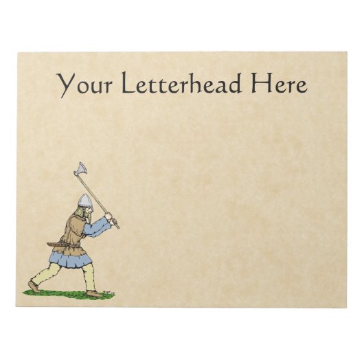 Viking Warrior Wielding Broad-Ax Notitieblok (Voorkant)