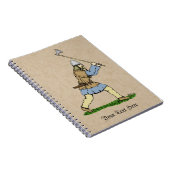 Viking Warrior Wielding Broad-Ax Notitieboek (Rechterzijde)