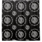 Viking Warrior Winged Helmet Douchegordijn (Voorkant)