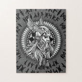 Viking Warrior Winged Helmet Legpuzzel (Verticaal)