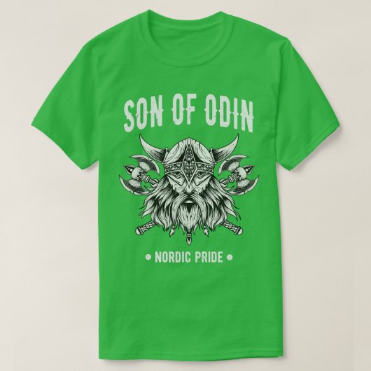 Viking Warrior Zoon van Odin Noorse Mythologie Asa T-shirt (Design voorkant)