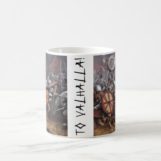 Viking Warriors charge Battle Coffee Mok (Center)