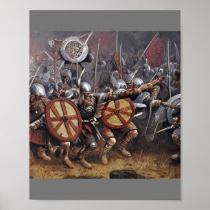 Viking Warriors charteren strijd Poster