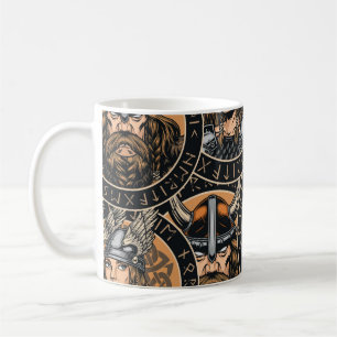 Viking Warriors: Kleurrijk patroon Koffiemok