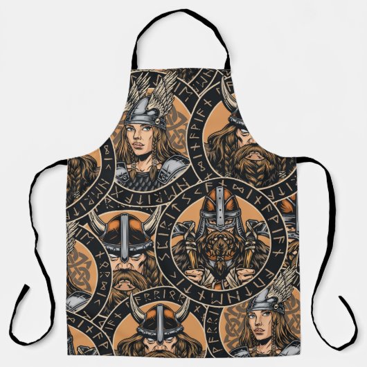 Viking Warriors: Kleurrijk patroon Schort (Voorkant)