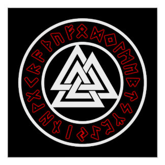 Viking White Triscalion Perfect Poster