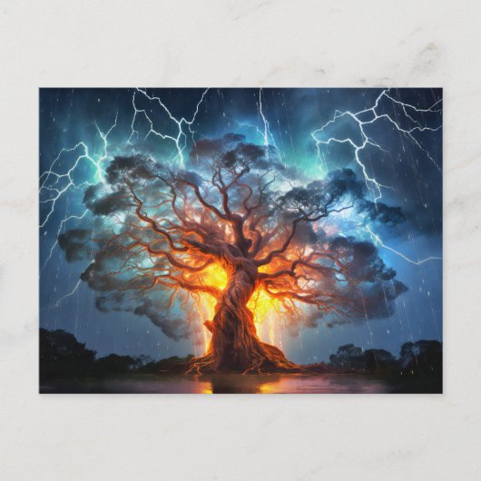 Viking Wold tree Yggdrasil at Ragnarök Briefkaart (Voorkant)