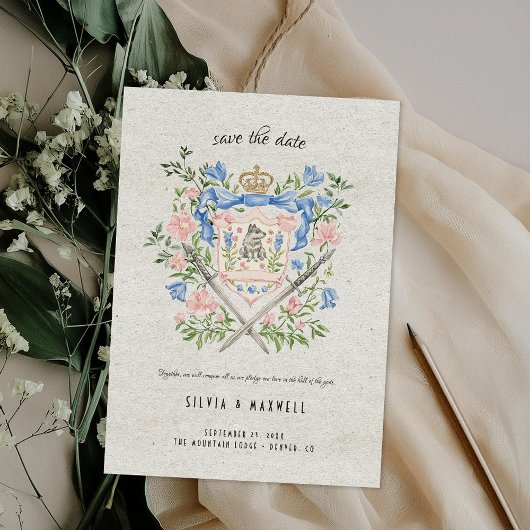 Viking Wolf Crest Save the Date Kaart