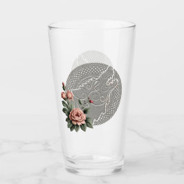 Viking Wolf en Rozen. Het hoofd van een gestileerd Glas