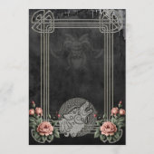 Viking Wolf en Rozen. Het hoofd van een gestileerd Menu (Achterkant)