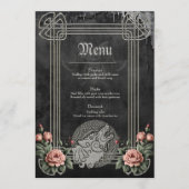 Viking Wolf en Rozen. Het hoofd van een gestileerd Menu (Voorkant)