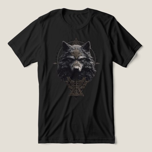 Viking Wolf  Fenrir T Shirt (Design voorkant)