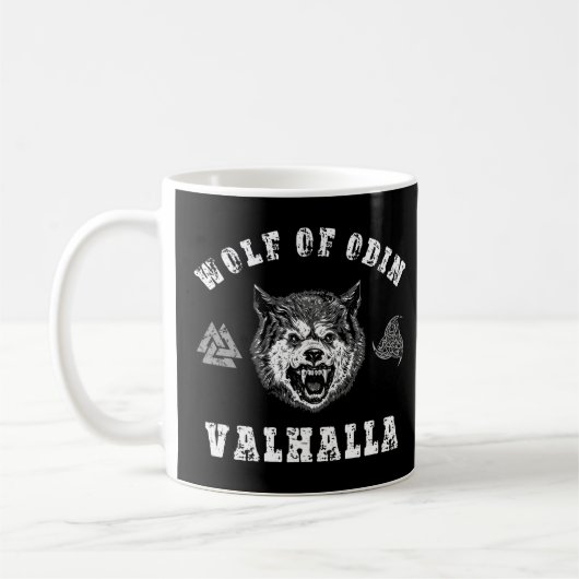 Viking Wolf Van Odin Valhalla Koffiemok (Links)