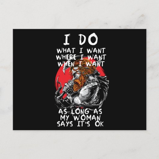 Viking Woman Norse Mythology Warrior Norway Gift Briefkaart (Voorkant)