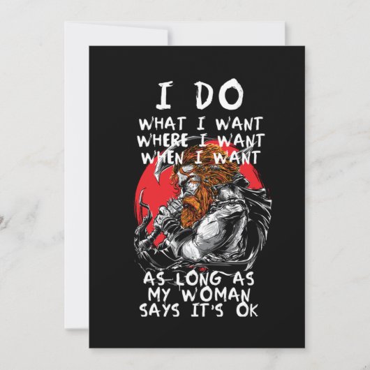 Viking Woman Norse Mythology Warrior Norway Gift Kaart (Voorkant)