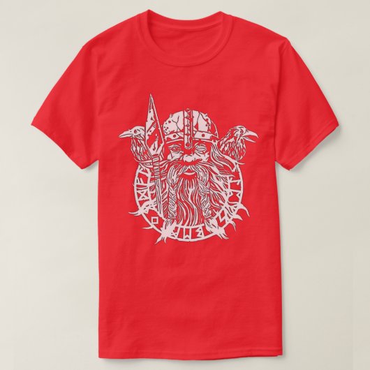 Viking World onze God Noordse Odin Norse Masculine T-shirt (Design voorkant)