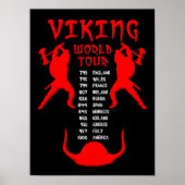 Viking World Tour Poster Sign. (Voorkant)