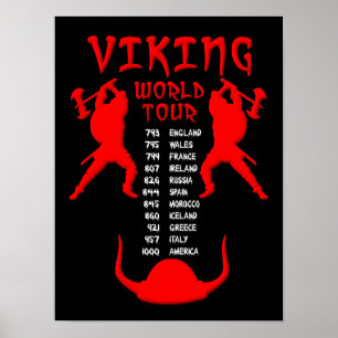 Viking World Tour Poster Sign.