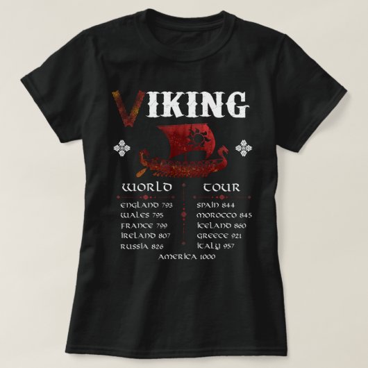 Viking World Tour Viking Ship T-shirt (Design voorkant)