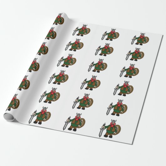 Viking Wrapping Paper Cadeaupapier (Uitgerold)
