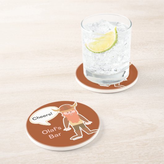  Viking Zandsteen Onderzetter (Zijkant)