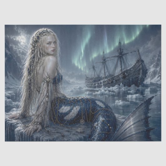 Viking Zeemeermin Decoupage Tissuepapier | Nordic (Voorkant)