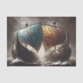 Viking Zeilen Botsen Decoupage Tissuepapier (Voorkant)