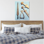 Viking zwaarden, stijgbeugel en speerpunt canvas afdruk (Insitu (Slaapkamer))